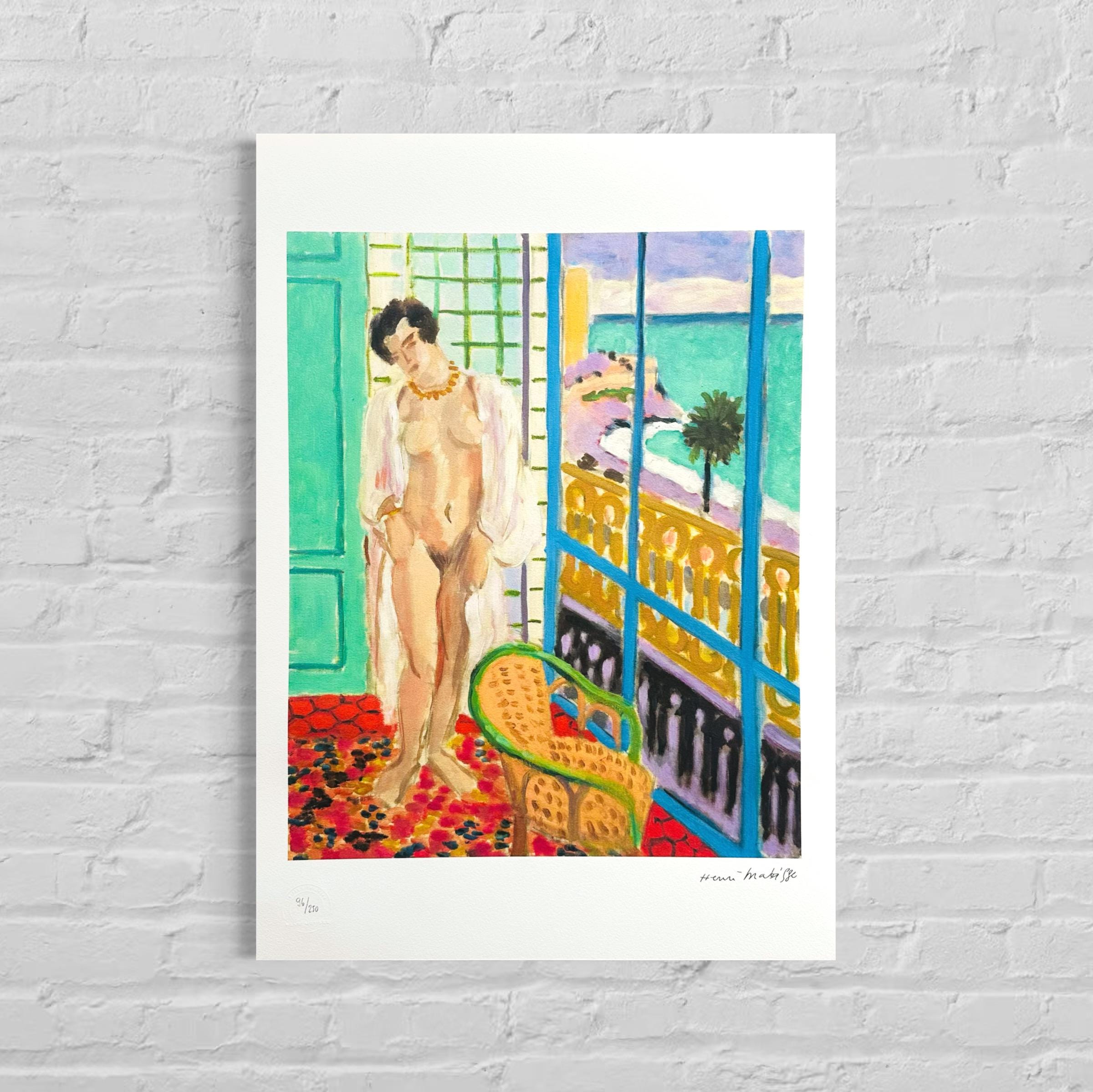 Genummerde editie HENRI MATISSE "Nu à la fenêtre" Gesigneerd - Certificaat - Limited lithografie - Franse kunstenaar - after